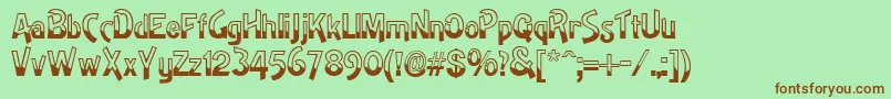 GeDipped Font – Brown Fonts on Green Background