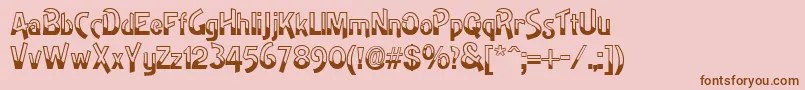 GeDipped Font – Brown Fonts on Pink Background