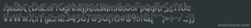 Lisätietoja GeDipped-fontista GeDipped-fontti – harmaat kirjasimet mustalla taustalla