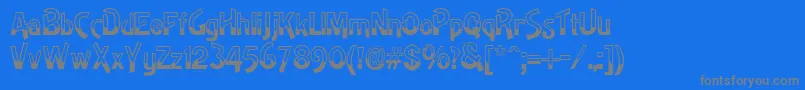 GeDipped Font – Gray Fonts on Blue Background
