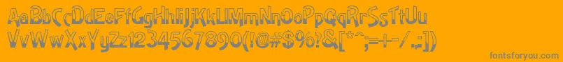 フォントGeDipped – オレンジの背景に灰色の文字