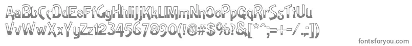 フォントGeDipped – 白い背景に灰色の文字