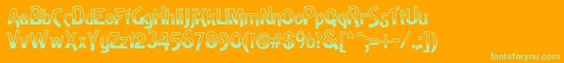 Шрифт GeDipped – зелёные шрифты на оранжевом фоне
