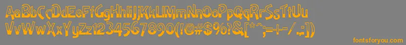 GeDipped Font – Orange Fonts on Gray Background