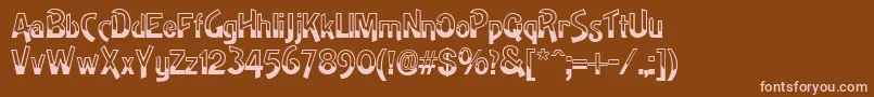 GeDipped Font – Pink Fonts on Brown Background