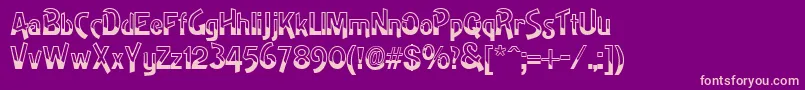 GeDipped-fontti – vaaleanpunaiset fontit violetilla taustalla