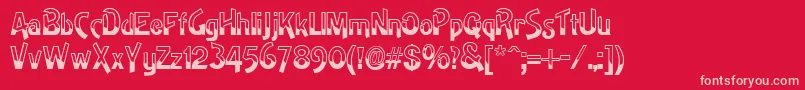 GeDipped Font – Pink Fonts on Red Background