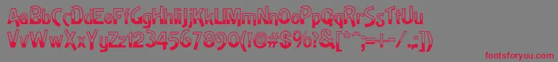 GeDipped Font – Red Fonts on Gray Background