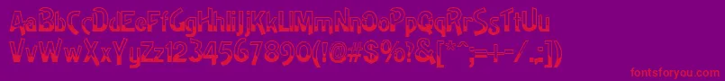 GeDipped Font – Red Fonts on Purple Background
