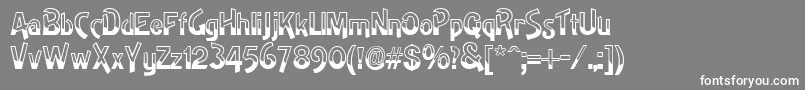 GeDipped Font – White Fonts on Gray Background
