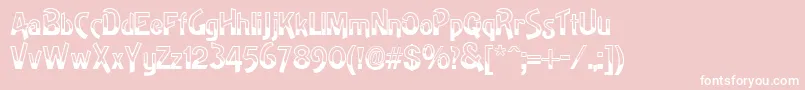 Fonte GeDipped – fontes brancas em um fundo rosa