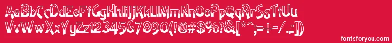 GeDipped Font – White Fonts on Red Background