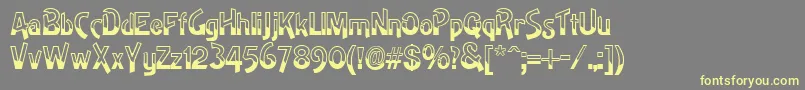 GeDipped Font – Yellow Fonts on Gray Background