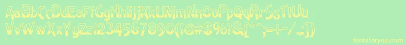 GeDipped Font – Yellow Fonts on Green Background