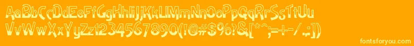 GeDipped Font – Yellow Fonts on Orange Background