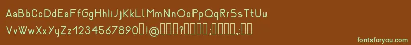 NemesiaRegular-fontti – vihreät fontit ruskealla taustalla