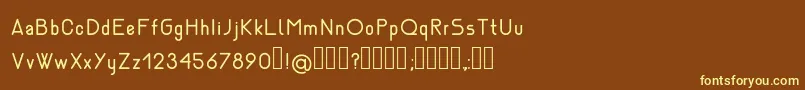 Шрифт NemesiaRegular – жёлтые шрифты на коричневом фоне