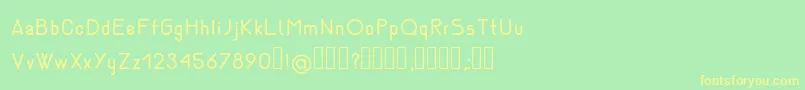 NemesiaRegular Font – Yellow Fonts on Green Background