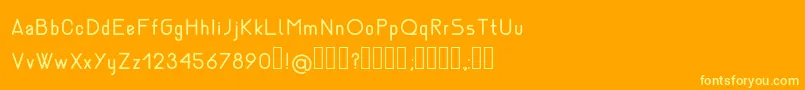 NemesiaRegular-Schriftart – Gelbe Schriften auf orangefarbenem Hintergrund