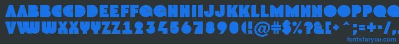 AGroto Font – Blue Fonts on Black Background