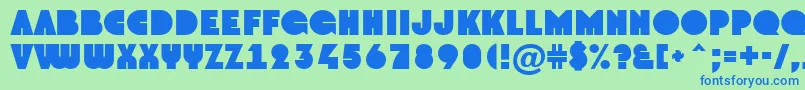 AGroto Font – Blue Fonts on Green Background