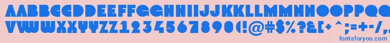 AGroto Font – Blue Fonts on Pink Background