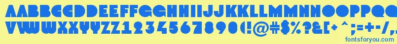 AGroto Font – Blue Fonts on Yellow Background