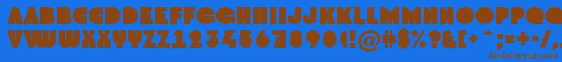 AGroto Font – Brown Fonts on Blue Background
