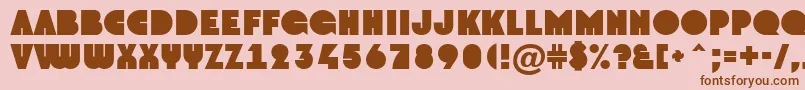 AGroto Font – Brown Fonts on Pink Background