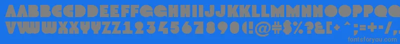 AGroto Font – Gray Fonts on Blue Background