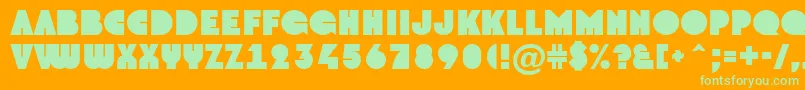 AGroto Font – Green Fonts on Orange Background