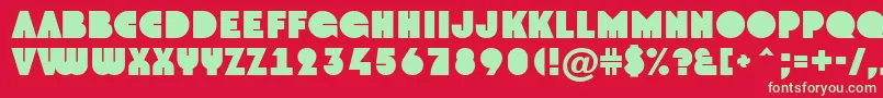 AGroto Font – Green Fonts on Red Background