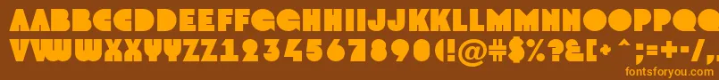 AGroto Font – Orange Fonts on Brown Background