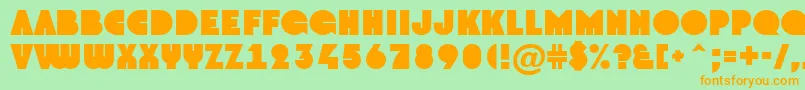 AGroto Font – Orange Fonts on Green Background