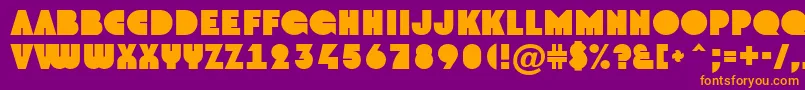 AGroto Font – Orange Fonts on Purple Background