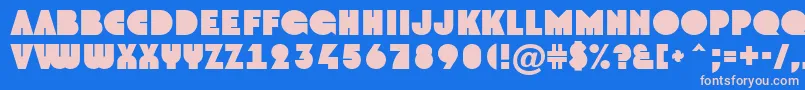 AGroto Font – Pink Fonts on Blue Background