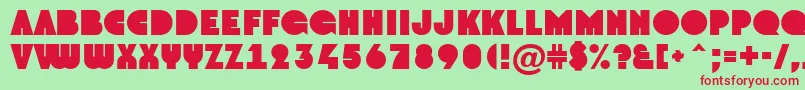 AGroto Font – Red Fonts on Green Background