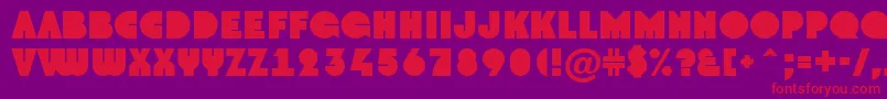 AGroto Font – Red Fonts on Purple Background