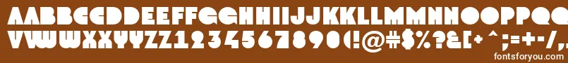 フォントAGroto – 茶色の背景に白い文字