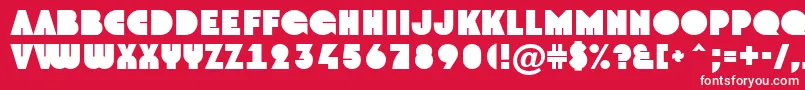 AGroto Font – White Fonts on Red Background