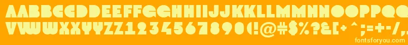 AGroto Font – Yellow Fonts on Orange Background