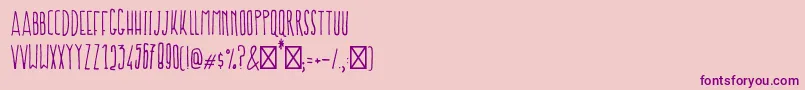 ProkopisRegular Font – Purple Fonts on Pink Background