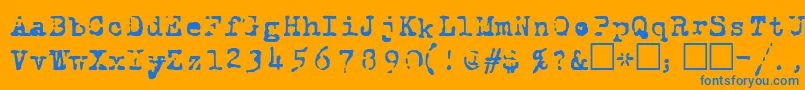 Royalp Font – Blue Fonts on Orange Background