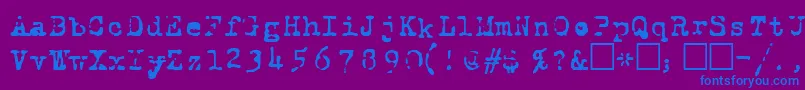 Royalp Font – Blue Fonts on Purple Background