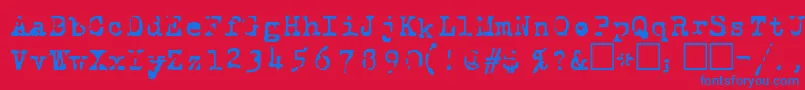 Royalp Font – Blue Fonts on Red Background