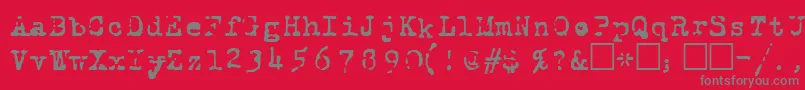 フォントRoyalp – 赤い背景に灰色の文字