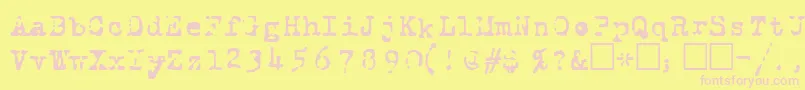 Royalp Font – Pink Fonts on Yellow Background