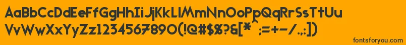 Transmetals Font – Black Fonts on Orange Background