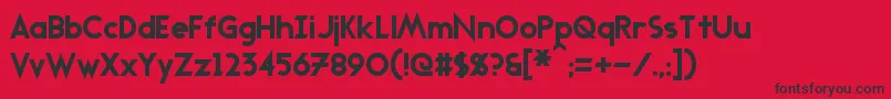 Transmetals Font – Black Fonts on Red Background