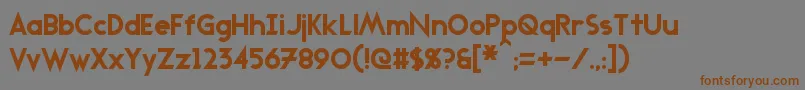 Transmetals Font – Brown Fonts on Gray Background